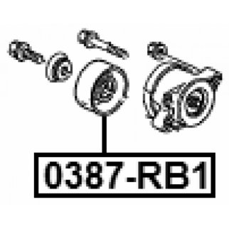 Ролик натяжной приводного ремня HONDA Odyssey 04-> FEBEST 0387-RB1 фото 2