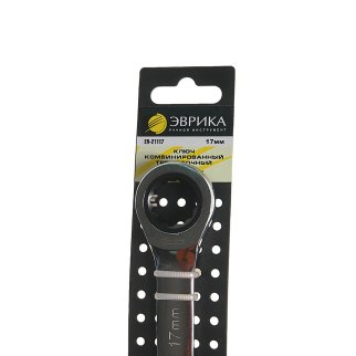 Ключ комбинированный 17мм трещоточный ЭВРИКА фото 1