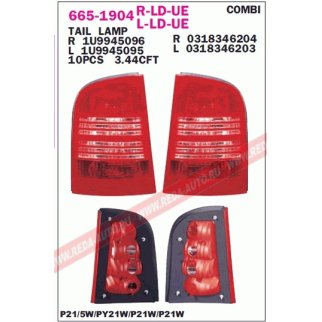 Фонарь задний прав SKODA: OCTAVIA COMBI 96-00, 5D фото