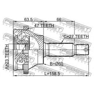 ШРУС наружный FEBEST 1210-EFATA47 фото