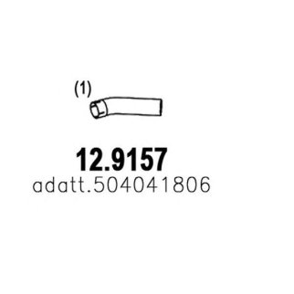 Приемная труба глушителя ASSO 12.9157 фото