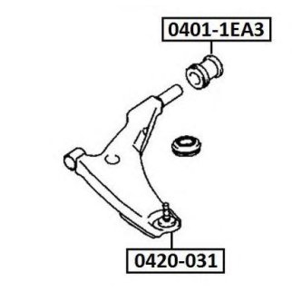 Сайлентблок ASVA 0401-1EA3 фото