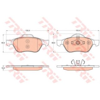Колодки тормозные к-кт TRW GDB2053 фото