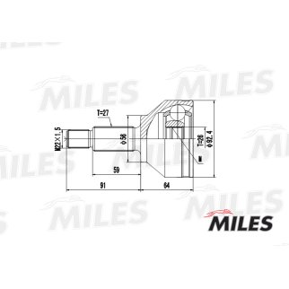 ШРУС FORD MONDEO 2.0-3.0 00- нар. фото