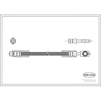 Шланг тормозной CORTECO 19033514 фото