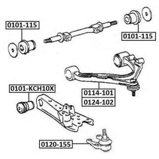 Сайлентблок ASVA 0101-115 фото