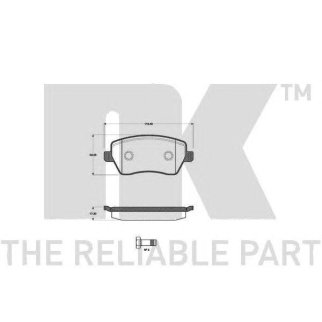 222258_колодки дисковые передние! Nissan Micra/Note, Renault Clio/Modus 1.0-1.6 03> фото