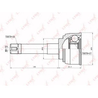 ШРУС наружный LYNXauto CO7533 фото