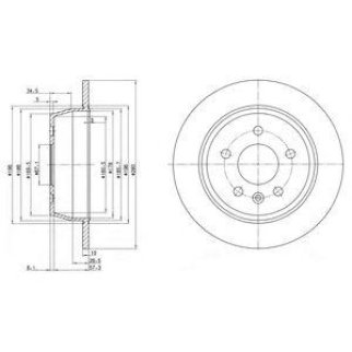 Диск тормозной задний DELPHI BG3241 фото