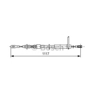 Трос стояночного тормоза правый BOSCH 1 987 477 750 фото