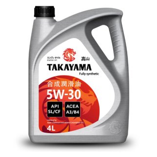 Масло моторное TAKAYAMA 5W30 API SL/CF A3/B4 (пластик) синт. 4л фото