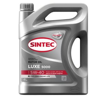 Масло моторное Sintec Luxe SAE 5W-40 API SL/CF полусинтетика 4л 801933/600237 фото