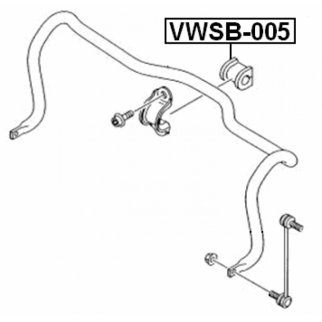 VWSB-005_втулка стабилизатора переднего! d24 VW Transporter T5 03-07 фото 2