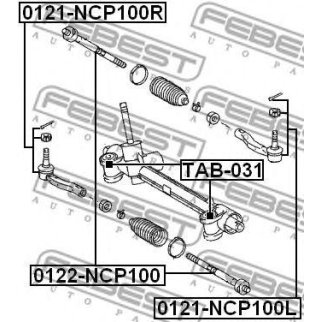 Наконечник рулевой правый FEBEST 0121-NCP100R фото