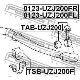 Стойка переднего стабилизатора FEBEST 0123-UZJ200FR фото