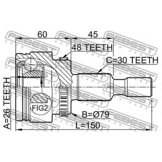 ШРУС наружный FEBEST 1610-163A48 фото