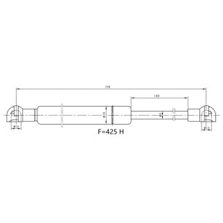 Упор газовый (амортизатор) для а/м Nissan Note (06-) (крышки багажника) (GS 1402) фото 3