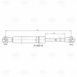 Упор газовый (амортизатор) для а/м Nissan Note (06-) (крышки багажника) (GS 1402) фото 2