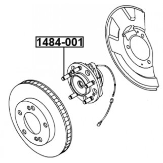 Шпилька колесная SSANG YONG ACTYON 2001-2013 FEBEST 1484-001 фото 2