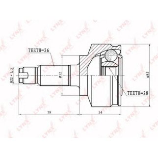 ШРУС наружный LYNXauto CO3412 фото