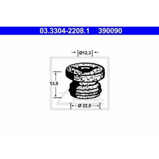 Пробка главного тормозного цилиндра ATE 03.3304-2208.1 фото