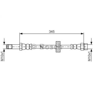 Шланг тормозной передний BOSCH 1 987 481 816 фото