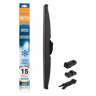 Щетка стеклоочистителя зимняя 380 мм (15) 4 адаптера (AWB-W-380) фото