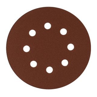 Круг абразивный на ворсовой подложке под "липучку" перфорированный, P 150, 125мм, 5шт. Сибртех фото 2