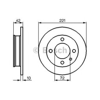 Диск тормозной передний не вентилируемый BOSCH 0 986 478 068 фото 1