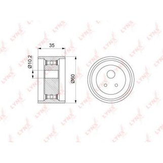 Ролик-натяжитель ремня ГРМ LYNXauto PB-1041 фото