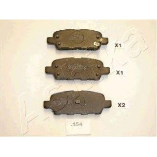 Колодки тормозные задние дисковые к-кт ashika 51-01-154 фото