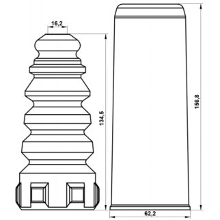 Пыльник заднего амортизатора с отбойником комплект AUDI RSQ3 2014-2018 FEBEST VWSHB-TOURIIR-KIT фото 2