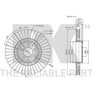 Диск тормозной передний вентилируемый NK 204853 фото