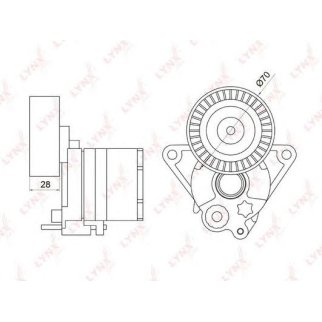 Ролик руч.ремня с кронштейном LYNXauto PT-3021 фото