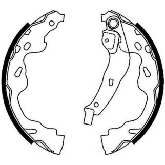 Колодки бараб. PEUGEOT 107 05-14/CITROEN C1(PM,PA,PS)/OPEL AGILA 08-14 фото