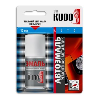 Эмаль KUDO GM золотая звезда ремонтный с кистью 15мл. фото