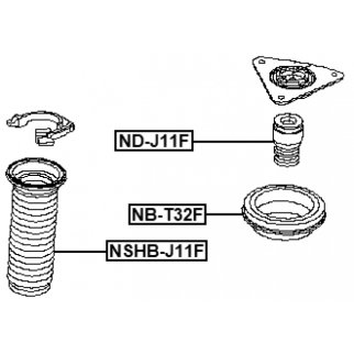 Отбойник переднего амортизатора NISSAN QASHQAI J11 2017.03- FEBEST ND-J11F фото 2