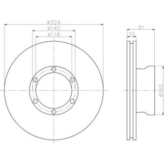 Диск тормозной передний вентилируемый TEXTAR 93087600 фото