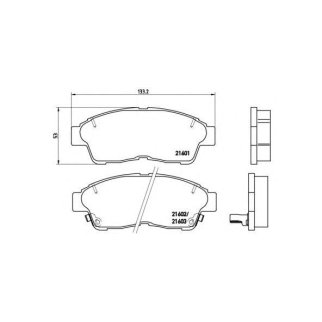 Колодки тормозные передние к-кт brembo P 83 034 фото