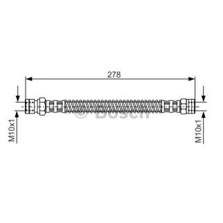 1 987 481 280_шланг тормозной задний! L=278 Porsche 911 <93 фото