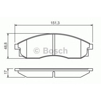 Колодки тормозные NISSAN Maxima (88-) передние (4шт.) BOSCH фото