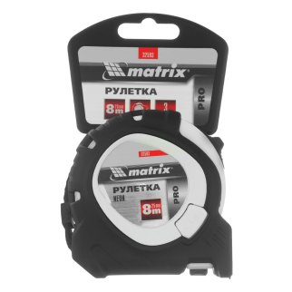 Рулетка Neon, 8 м x 25 мм, обрезиненный корпус, 3 фиксации, PRO// Matrix фото 6