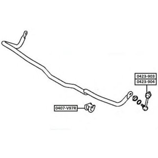 Втулка заднего стабилизатора ASVA 0407-V97R фото