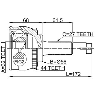 ШРУС наружный FEBEST 0210-057A44 фото 2