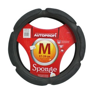 Оплетка на руль SP-5026 (M) BLACK алькантара AUTOPROFI фото 1