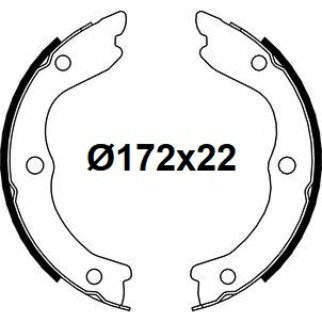 Колодки ручного тормоза к-кт TRIALLI GF 4616 фото 3