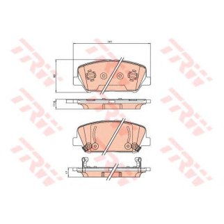 GDB3621_колодки дисковые передние! с антискрип. пл. Kia Optima, Hyundai Genesis/Veloster 2.0 10> фото