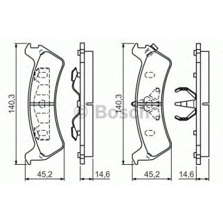 Колодки тормозные задние к-кт BOSCH 0 986 424 655 фото