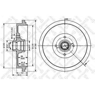 6025-4719-SX_барабан тормозной! VW Passat all 85-97 фото