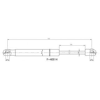 Упор газовый (амортизатор) для а/м Mazda 3 (08-) хетч. (крышки багажника) (GS 2504) фото 3